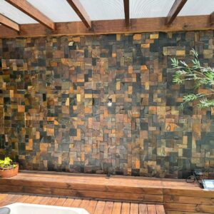 Mosaico Pedra Ferro Basalto 30x30cm